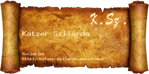 Katzer Szilárda névjegykártya
